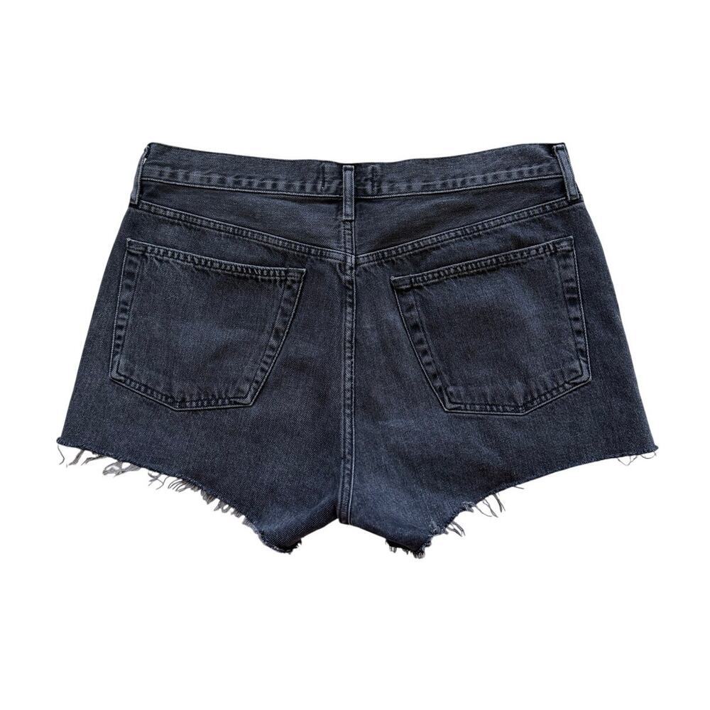 Agolde Parker Black Frayed Denim Shorts Size 29 - Picture 4 of 6